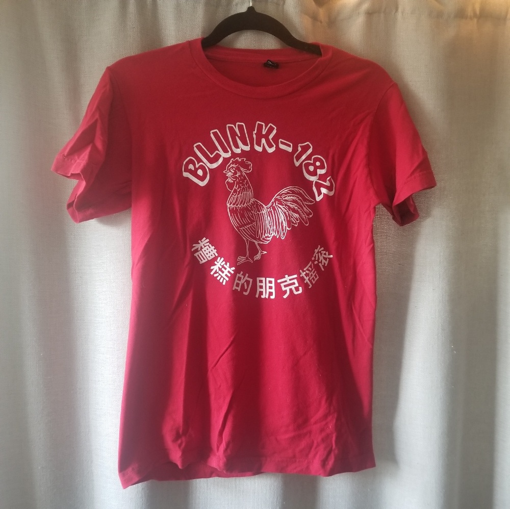 Red Blink 182 Sriracha Style T-Shirt - S